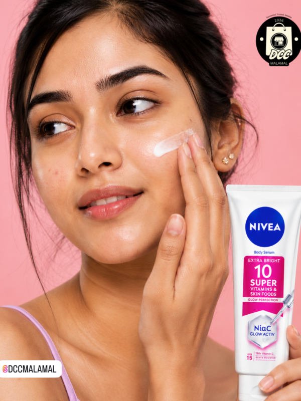 NIVEA Extra Bright 10 Super Vitamins & Skin Foods Serum In Lotion SPF 15 300ml