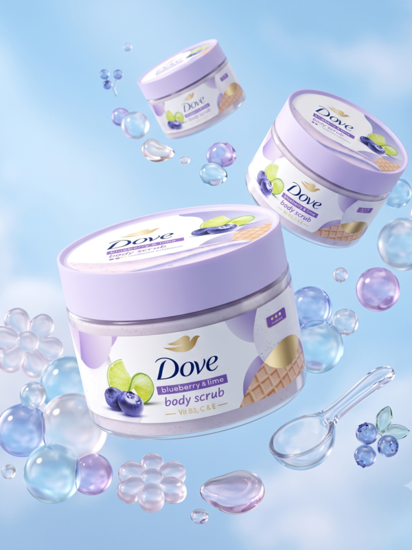 DOVE Body Scrub Blueberry & Lime 280gram